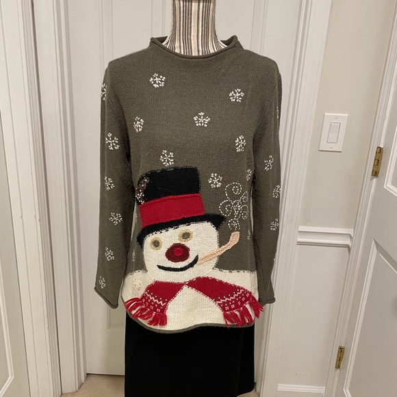 Susan Bristol Snowman Sweater. - Picture 1 of 4